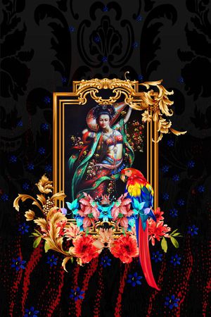 边框印花花型图片