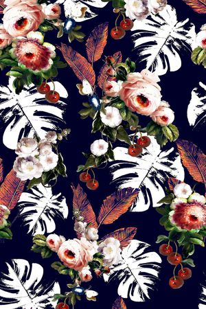 油画印花花型图片