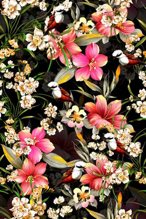 花朵印花花型图片