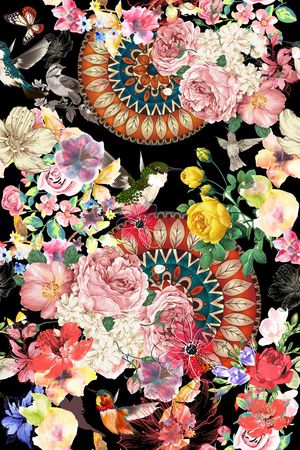 花卉印花花型图片