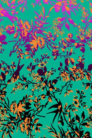 花卉图案印花花型图片