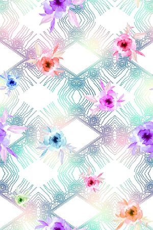 民族印花花型图片