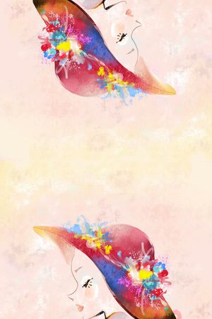水墨印花花型图片