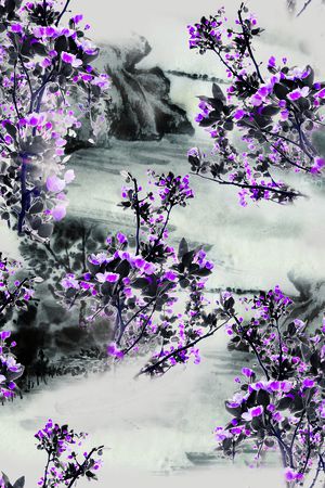 复古印花花型图片