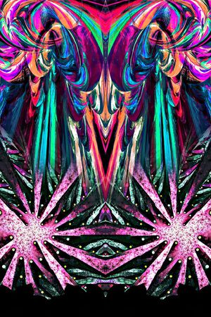 抽象印花花型图片