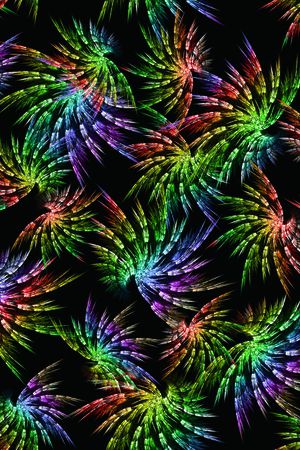 绚丽羽毛印花花型图片