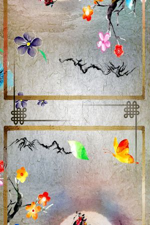 复古典雅印花花型图片