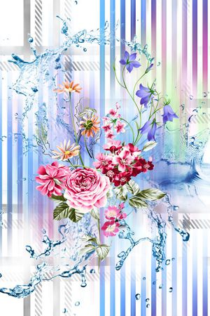花卉印花花型图片