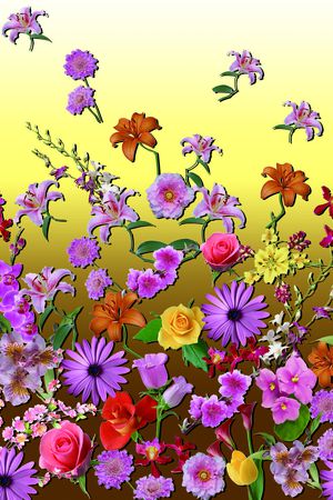时尚花卉印花花型图片
