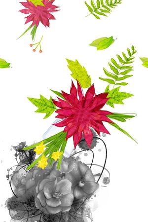 花卉印花花型图片