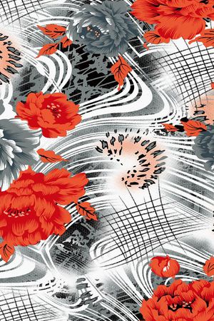 井字格印花花型图片