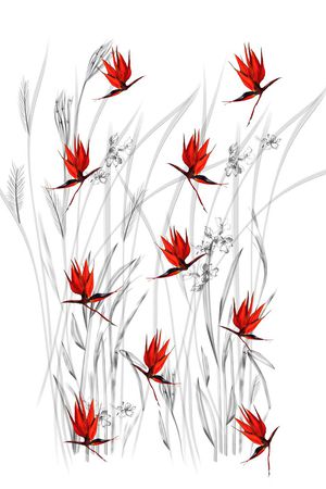 芦苇印花花型图片