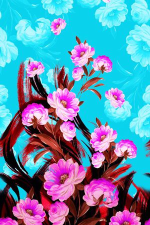 花卉印花花型图片