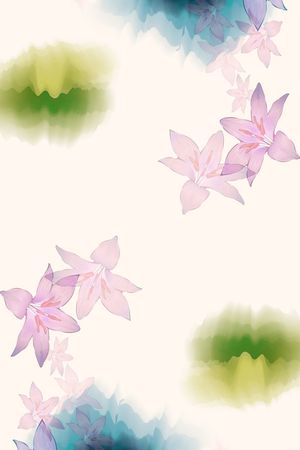 百合花印花花型图片