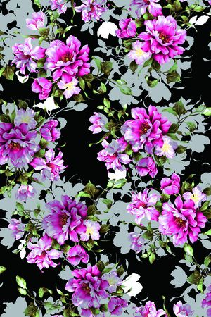 花卉印花花型图片