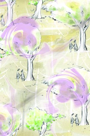 田园风格印花花型图片