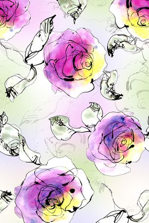 写意印花花型图片