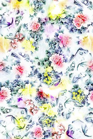 中国风印花花型图片