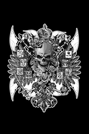 T恤外套印花花型图片