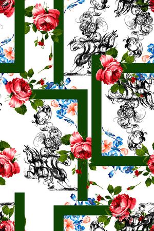 花卉印花花型图片