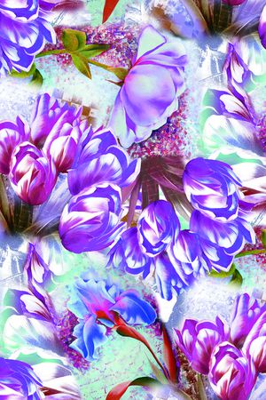 抽象印花花型图片