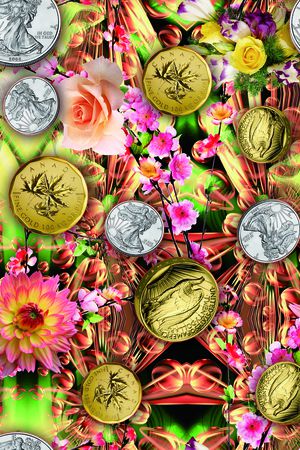 金币印花花型图片