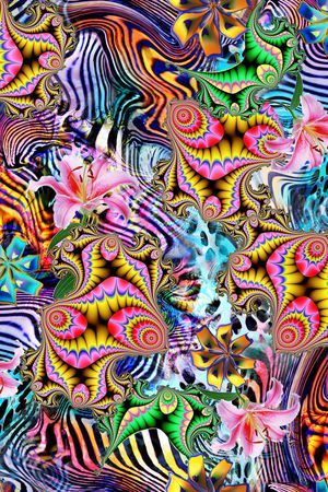 抽象印花花型图片