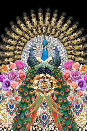 豹纹印花花型图片