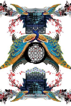 花枝时尚印花花型图片