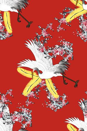 中国风印花花型图片