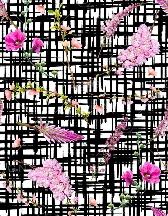 笔触印花花型图片