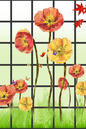 花卉印花花型图片