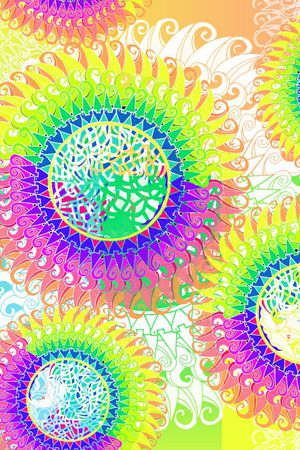 抽象印花花型图片
