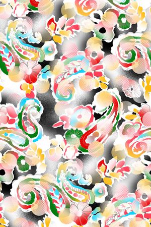 抽象印花花型图片