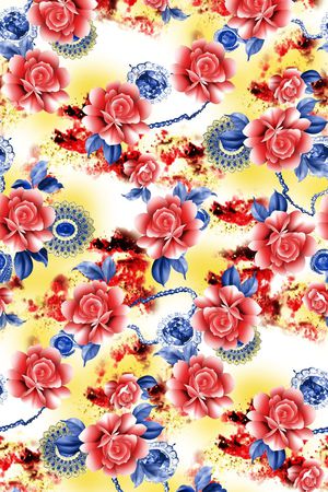 花卉印花花型图片