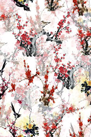 梅花印花花型图片