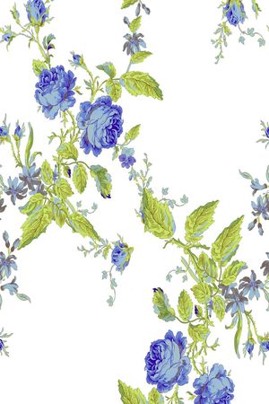 4方花卉印花花型图片