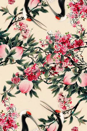 中国风印花花型图片