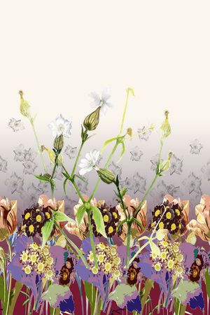 手绘印花花型图片