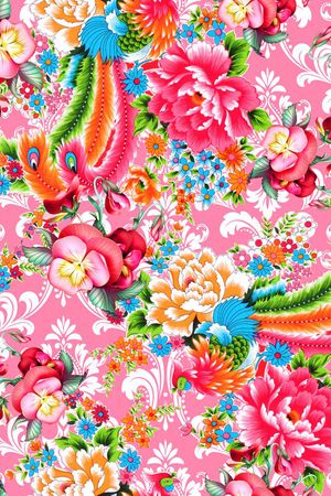 中国风印花花型图片
