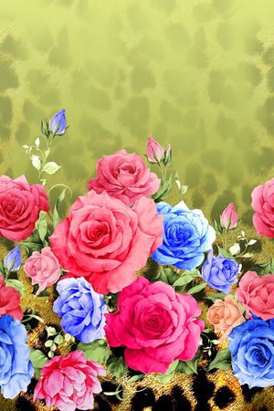 动物皮毛印花花型图片