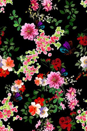 蝴蝶印花花型图片