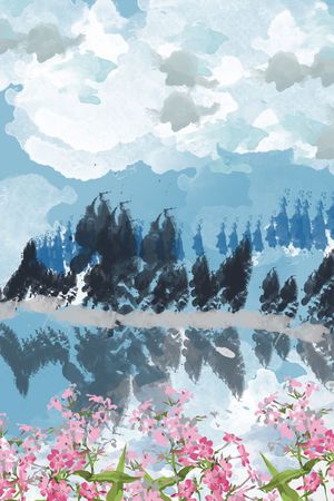 自然印花花型图片