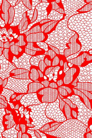 红描花印花花型图片