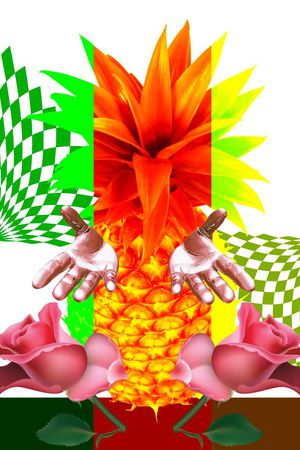 混搭写意印花花型图片