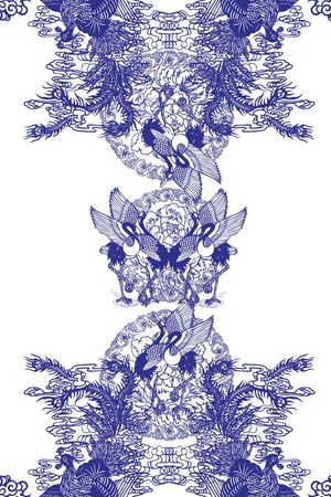 中国风印花花型图片