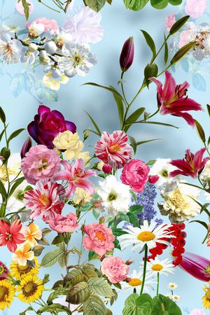 花朵印花花型图片