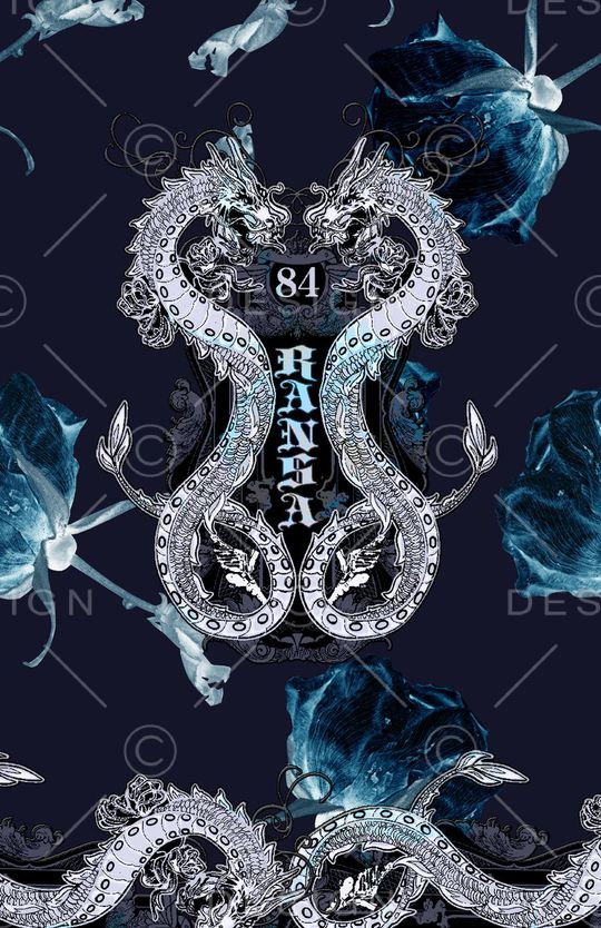 素描印花花型图片