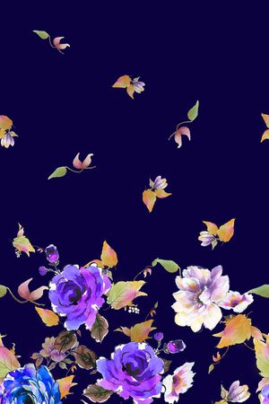 女装花型印花花型图片