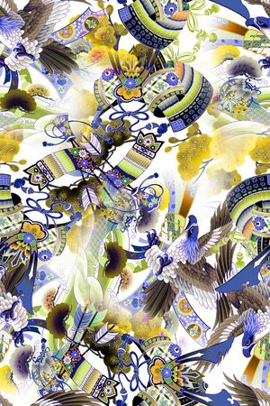日本印花花型图片